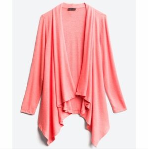 Bobeau Wallace Brushed Cardigan Coral XL